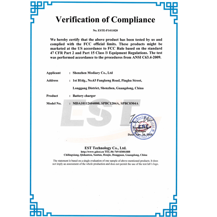Verification of compliance