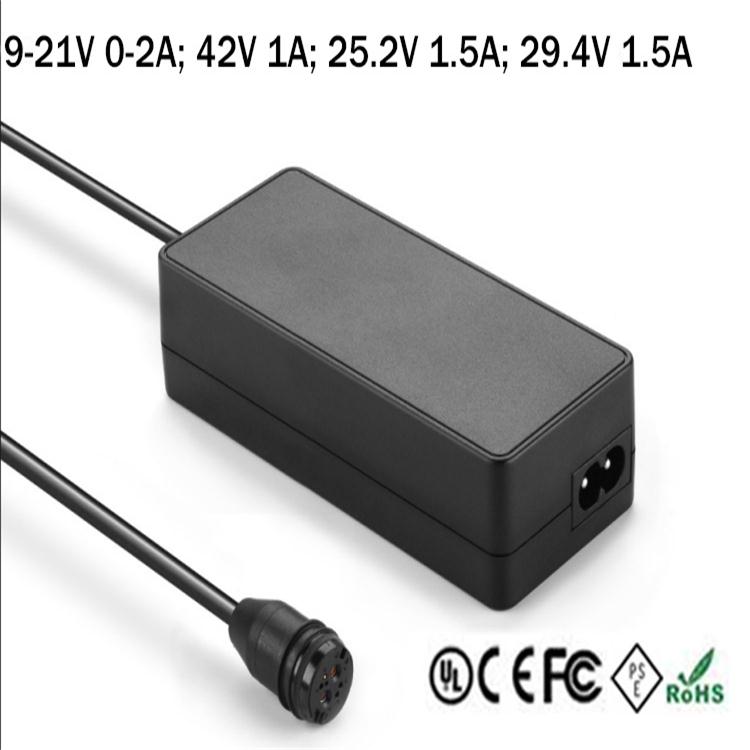 9-21V 25.2V 24V  36V Multi-Voltage-High-Quality-Safe-Electric-Bike-UAV-Charger